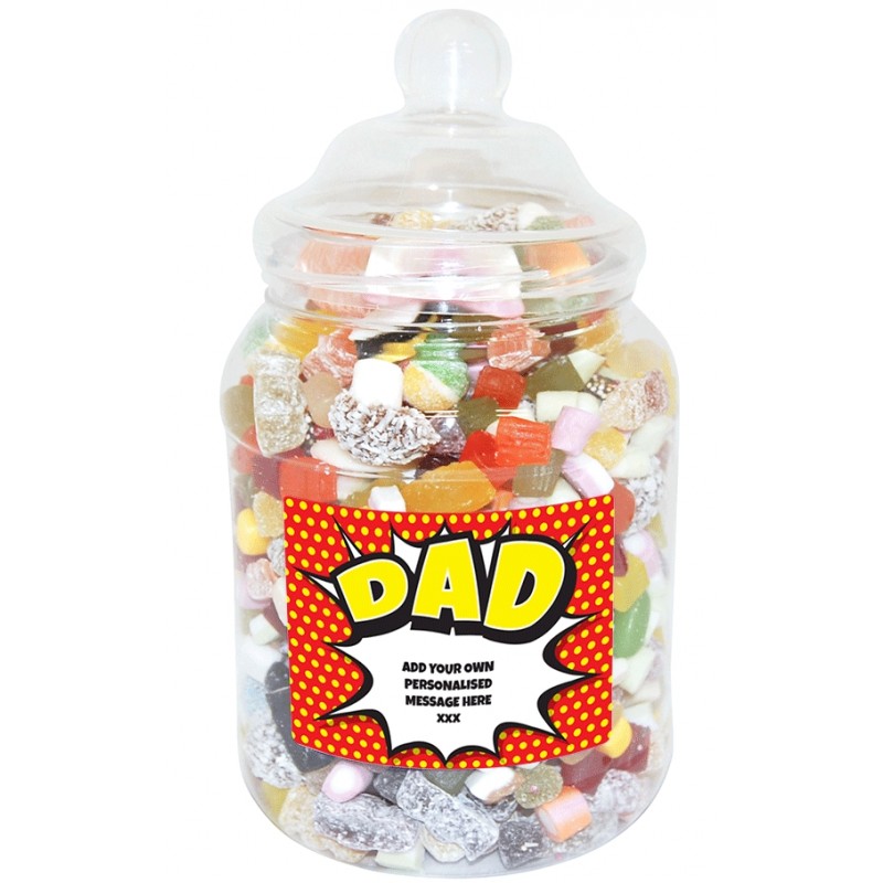 Personalised Dad Large Sweet Jar