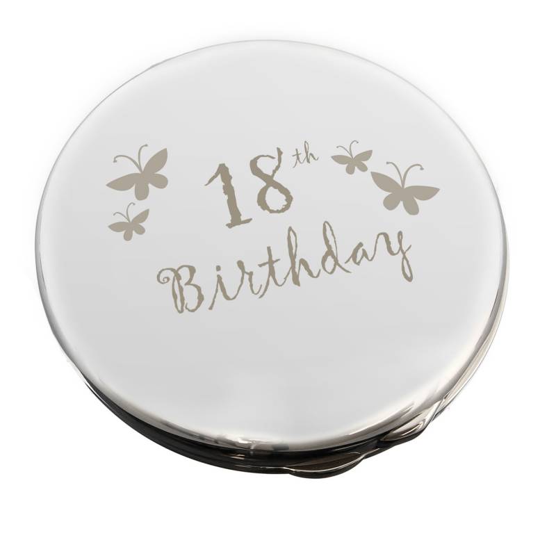 18th Butterfly Round Compact Mirror