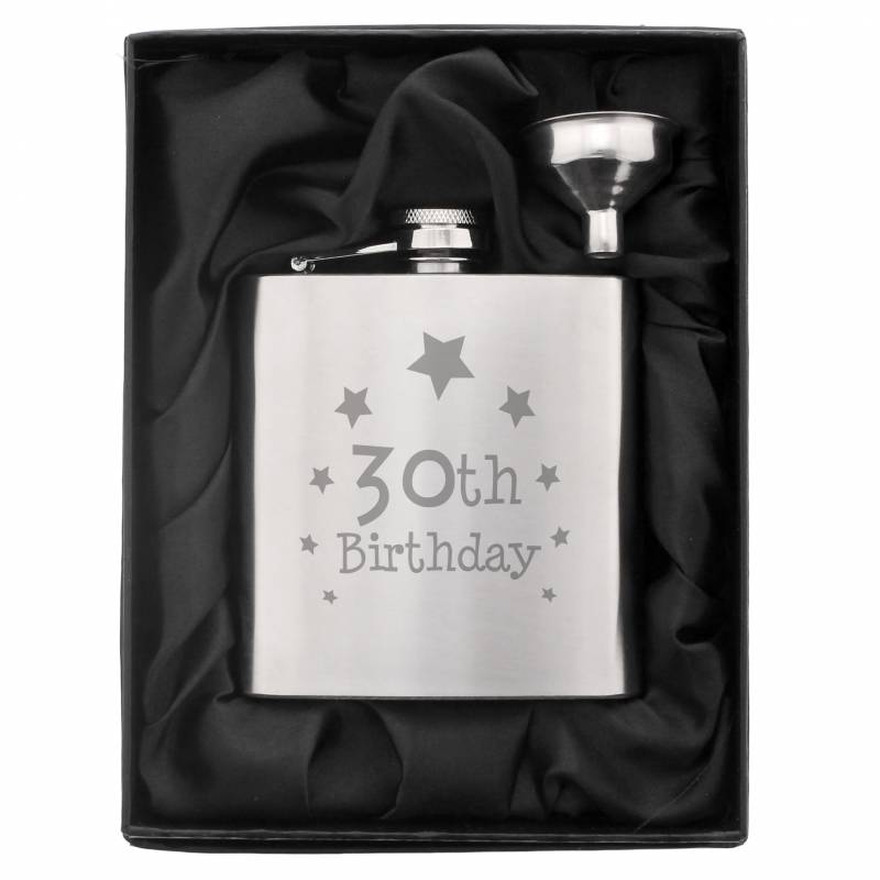 30th Birthday Hip Flask