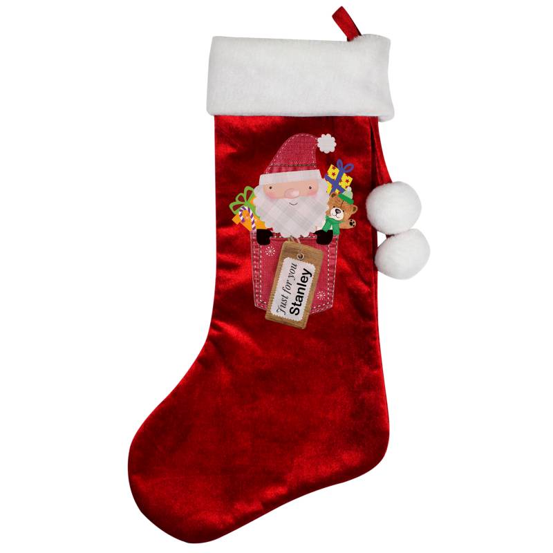 Personalised Santa Claus Luxury Stocking