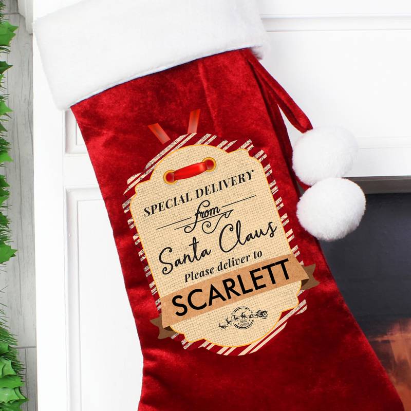 Personalised Special Delivery Luxury Stocking