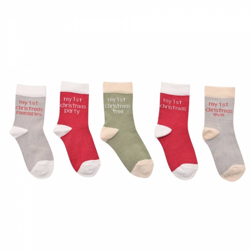 My First Milestones Baby Christmas Socks Set